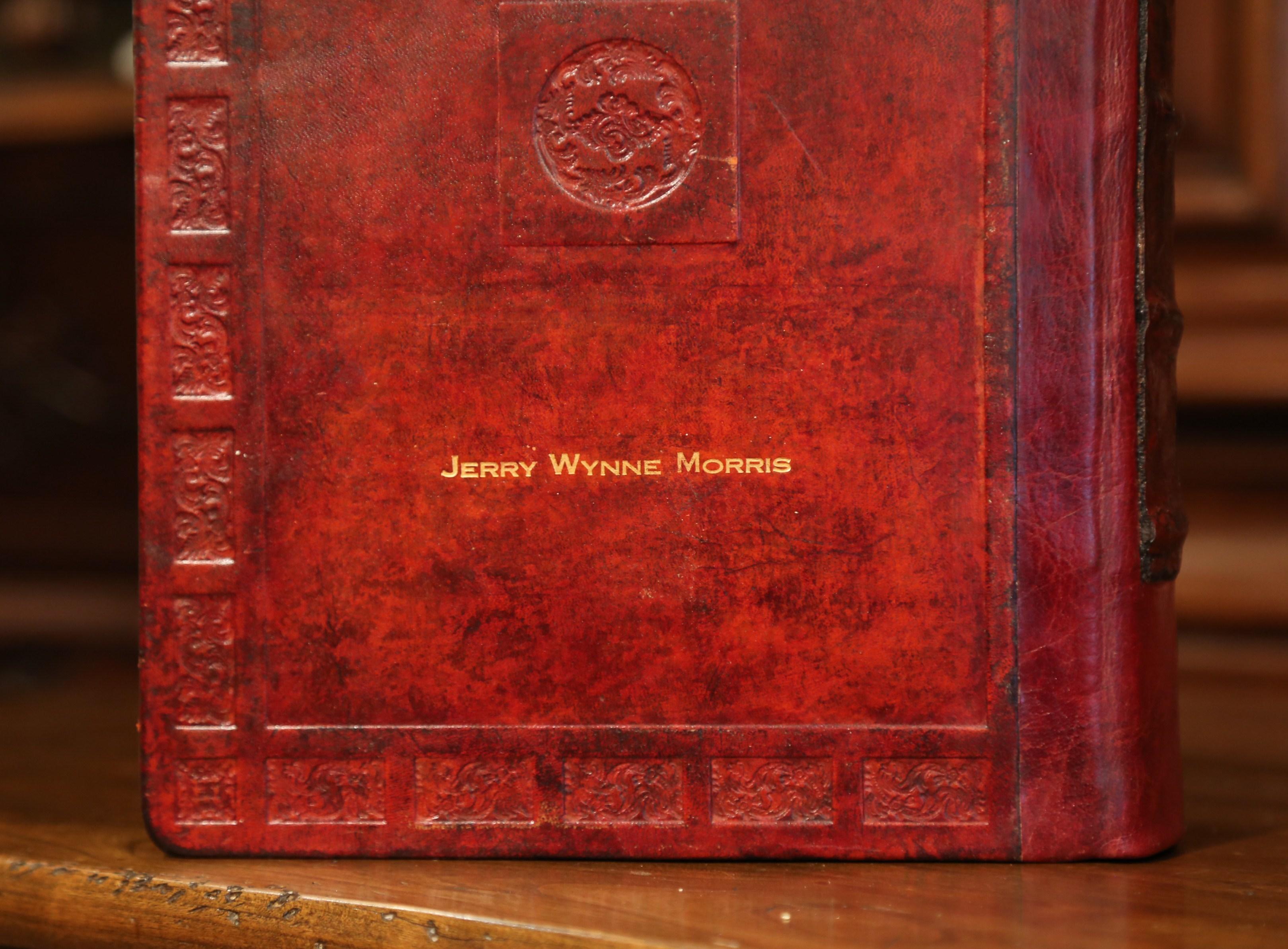 Early 20th Century Leather and Gilt Illustrated King James Version Family Bible 1