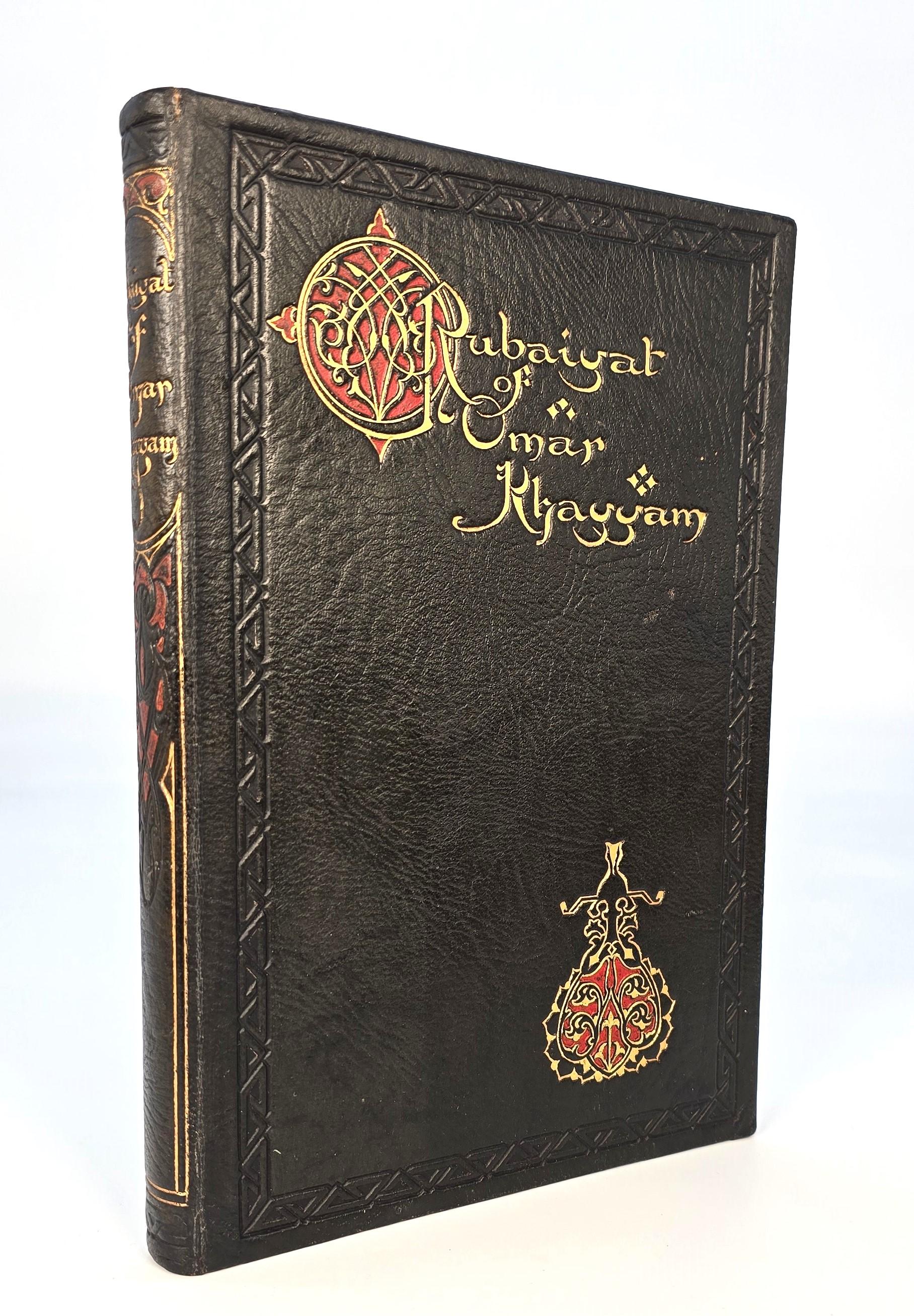 Livre relié en cuir du début du 20e siècle intitulé  Rubaiyat d'Omar Rhayyam, C 1910 en vente 8