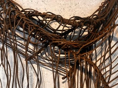 Early 20th Century Leather Fringed Wall Hanging from Argentina