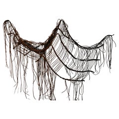 Early 20th Century Leather Fringed Wall Hanging from Argentina