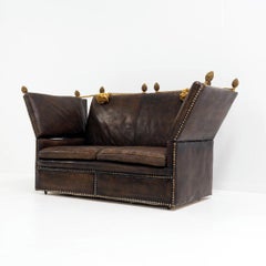 Early 20th Century Leather Knole Sofa