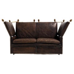 Early 20th Century Leather Knole Sofa