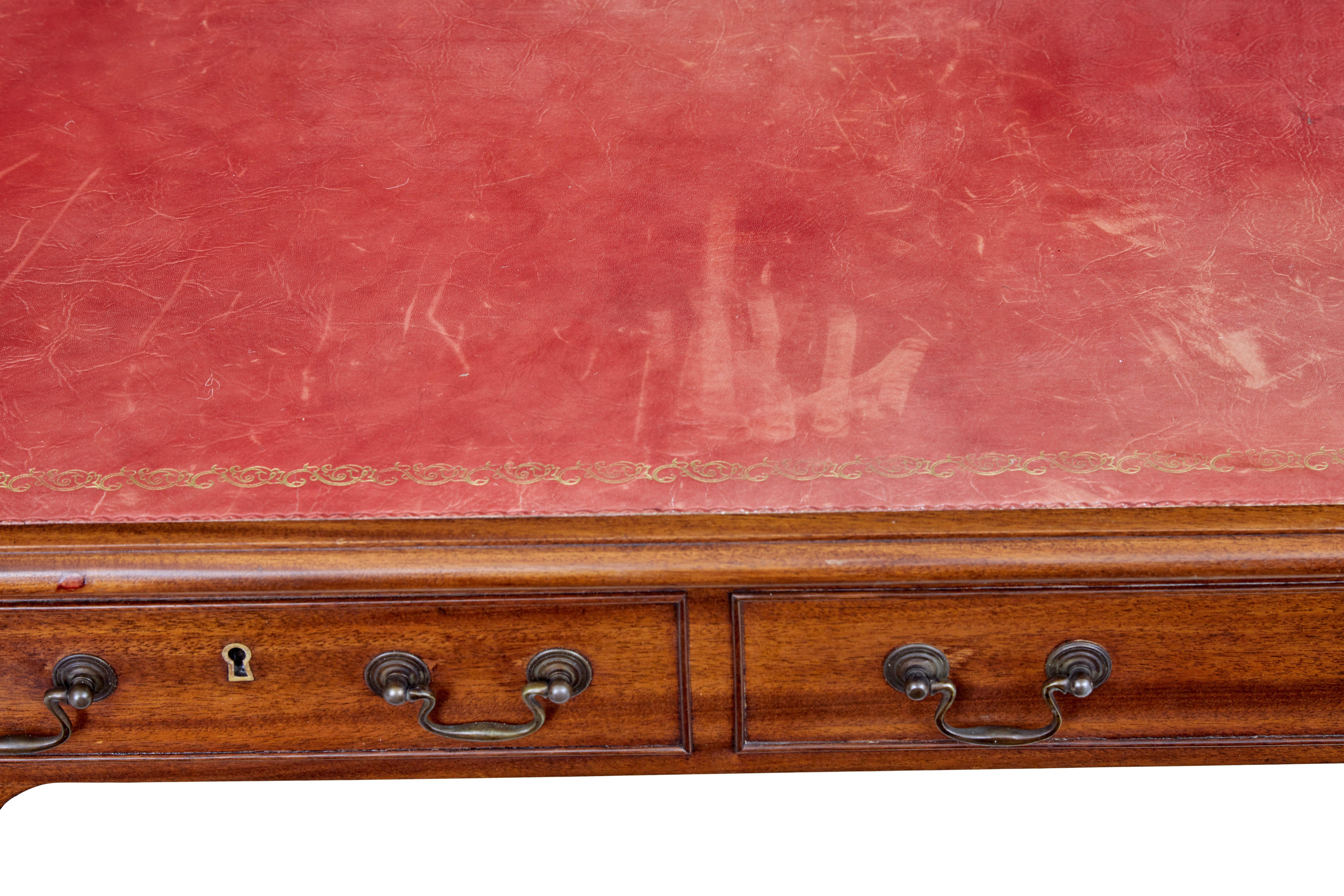 Swedish Early 20th Century Leather Top Desk For Sale