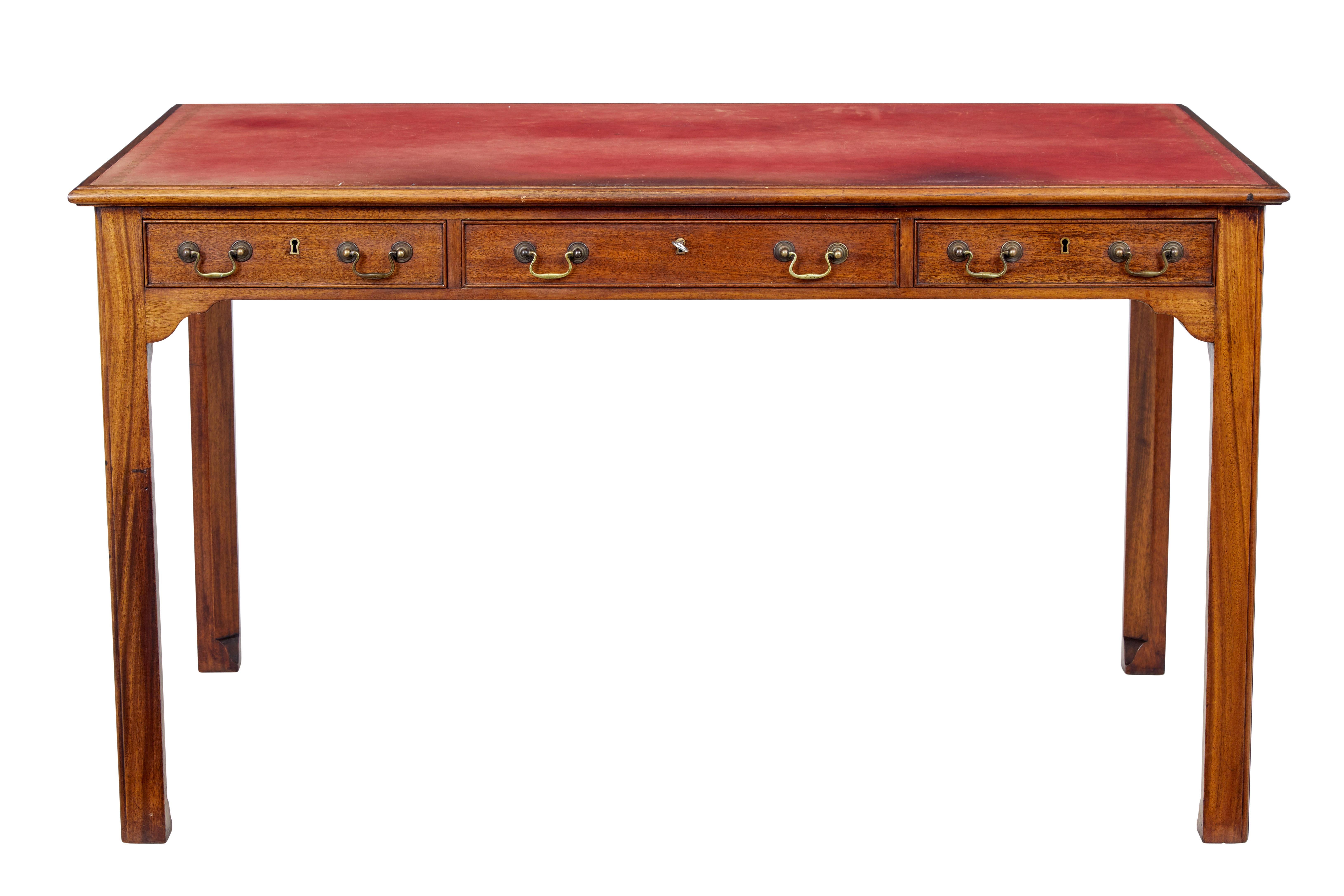 Swedish Early 20th century leather top desk For Sale