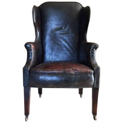 Early 20th Century Leather Wingchair