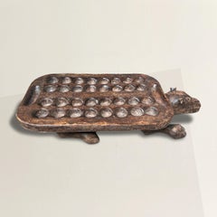 Early 20th Century Leopard Mancala Game Board