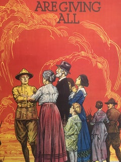 Early 20th Century, 'Liberty Bonds' World War I, Original Vintage Poster, USA