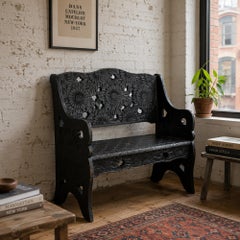 Early 20th Century Liberty & Co Carved Japanese Settle