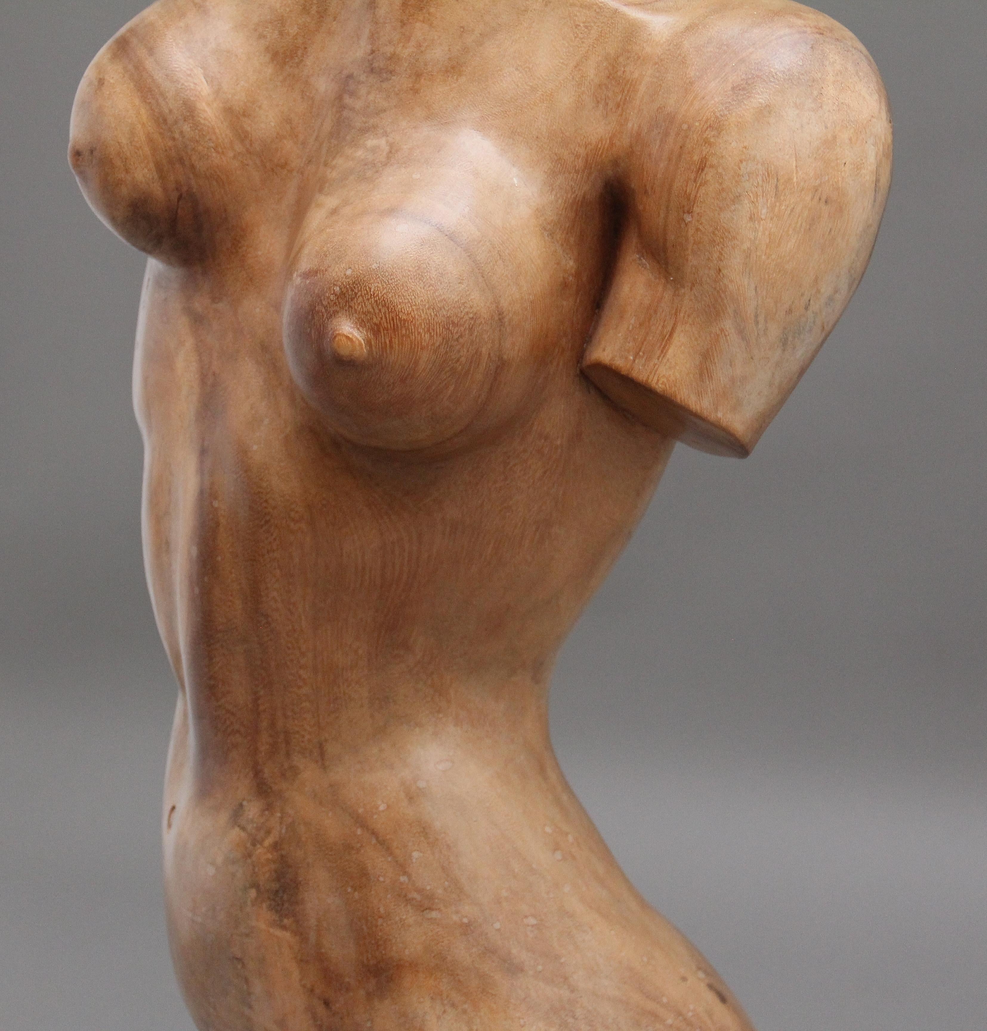 Early 20th Century Life Size Carved Female Torso For Sale 6