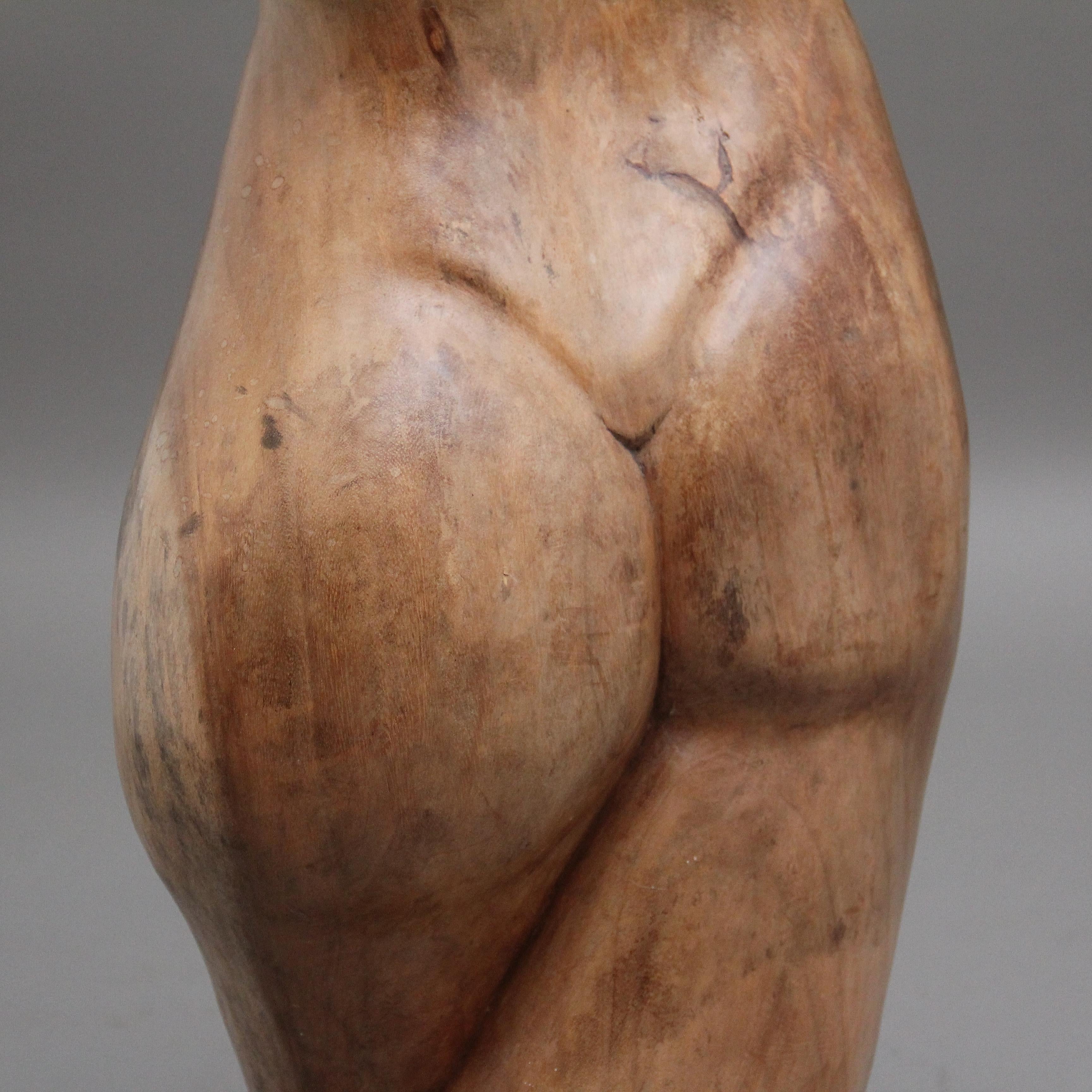 Early 20th Century Life Size Carved Female Torso For Sale 9