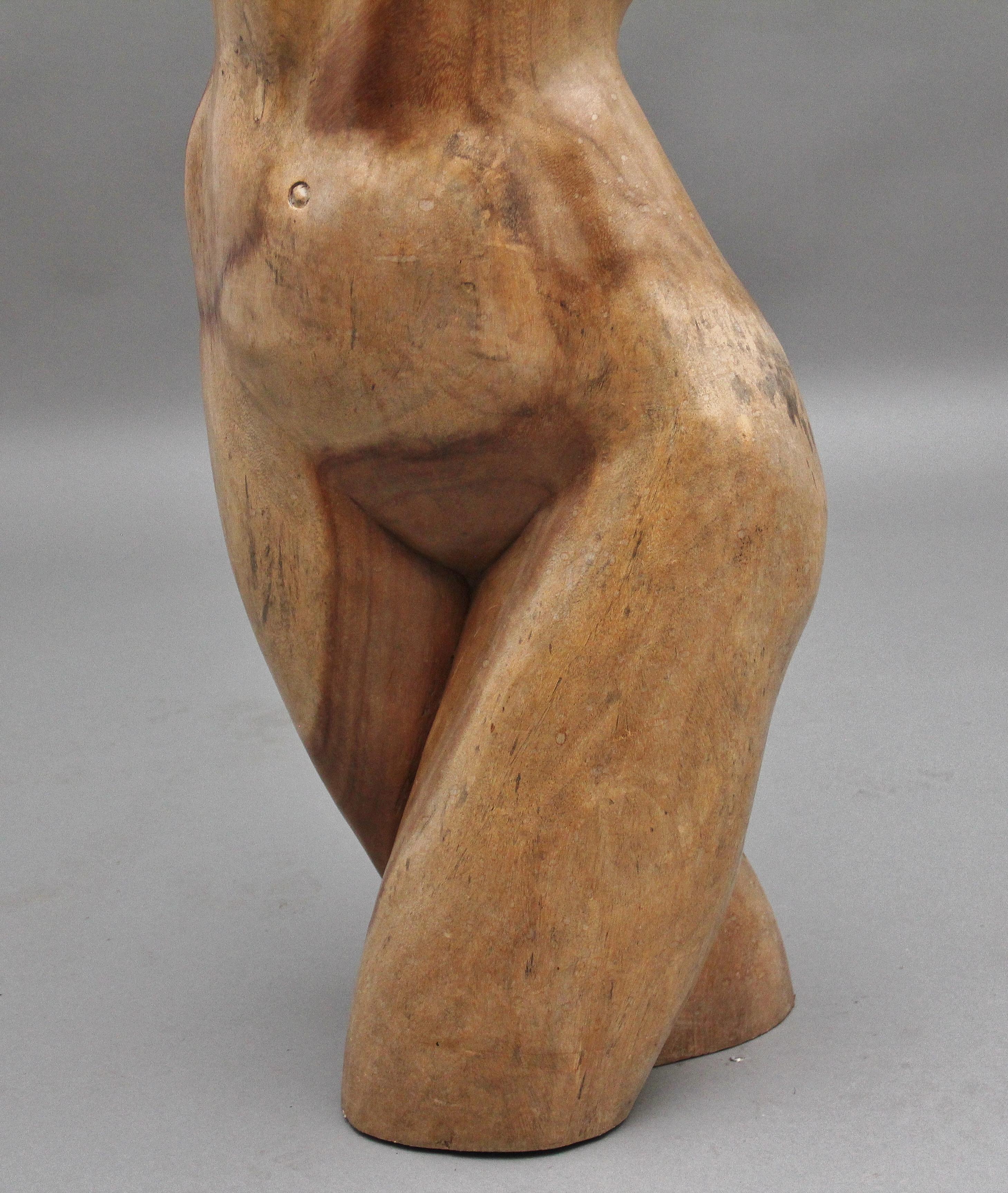 Early 20th Century Life Size Carved Female Torso For Sale 10
