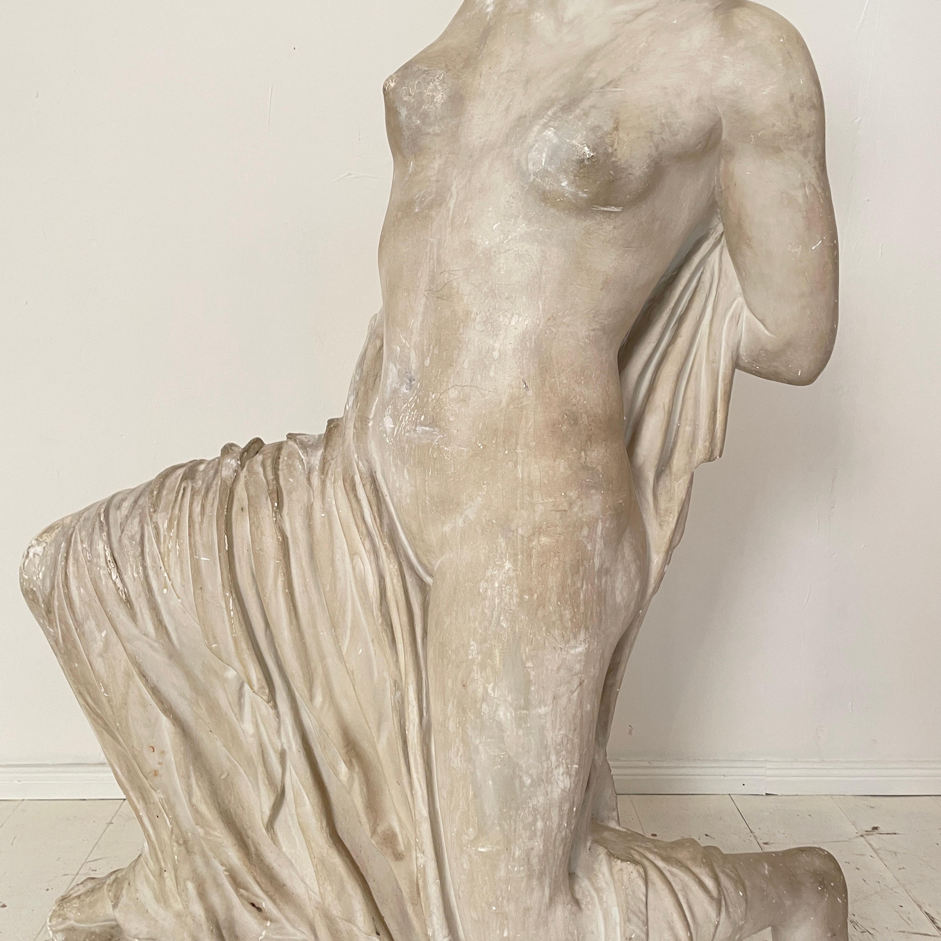 Classical Greek Early 20th Century Life-Size Plaster Sculpture of a Dying Niobe, Around 1930