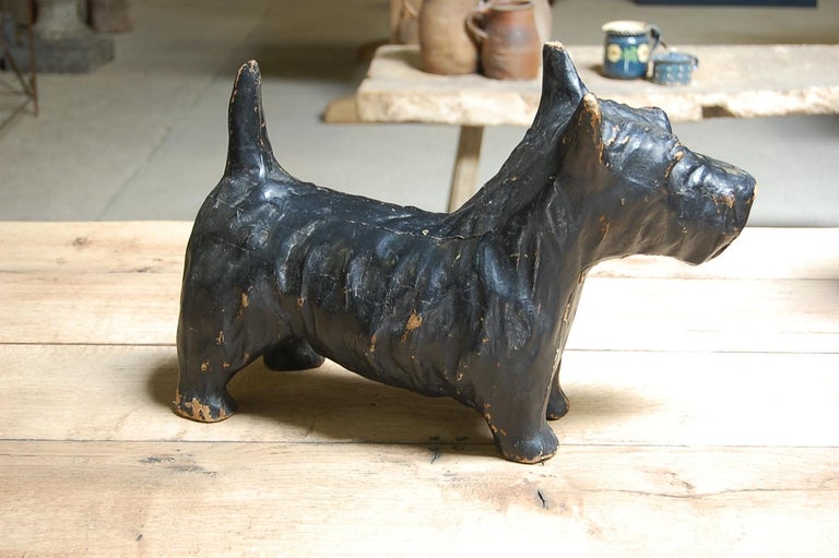 Early 20th Century LifeSized Papier Mâché Scotty Dog at 1stDibs