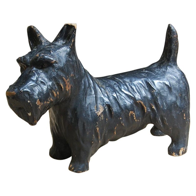 Early 20th Century LifeSized Papier Mâché Scotty Dog at 1stDibs