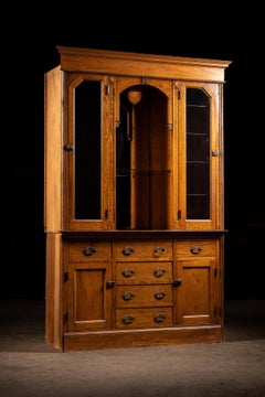 Early 20th Century Lighted Hutch Cabinet