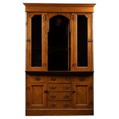 Antique Early 20th Century Lighted Hutch Cabinet