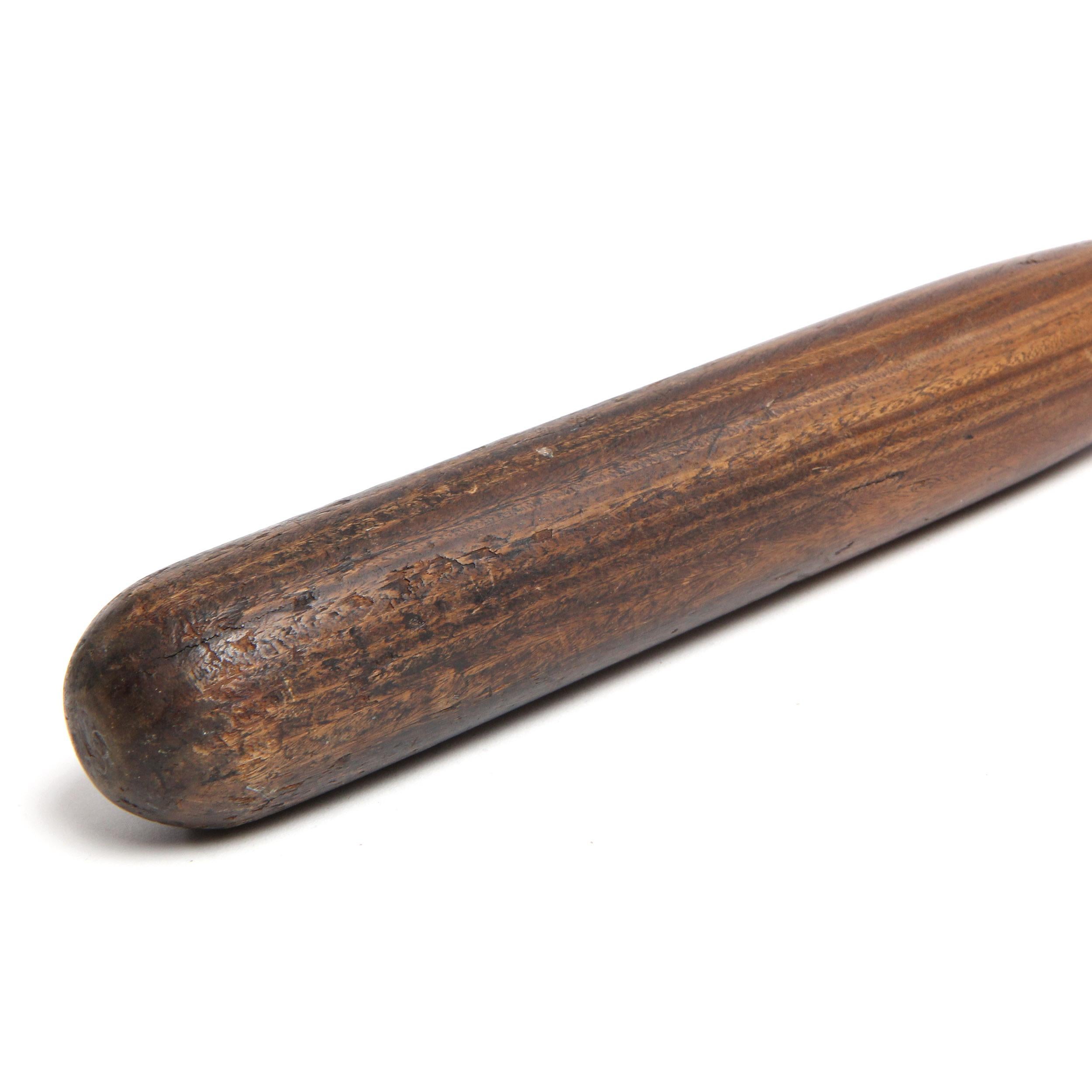 Early 20th Century Lignum Vitae Night Stick In Good Condition In Sagaponack, NY