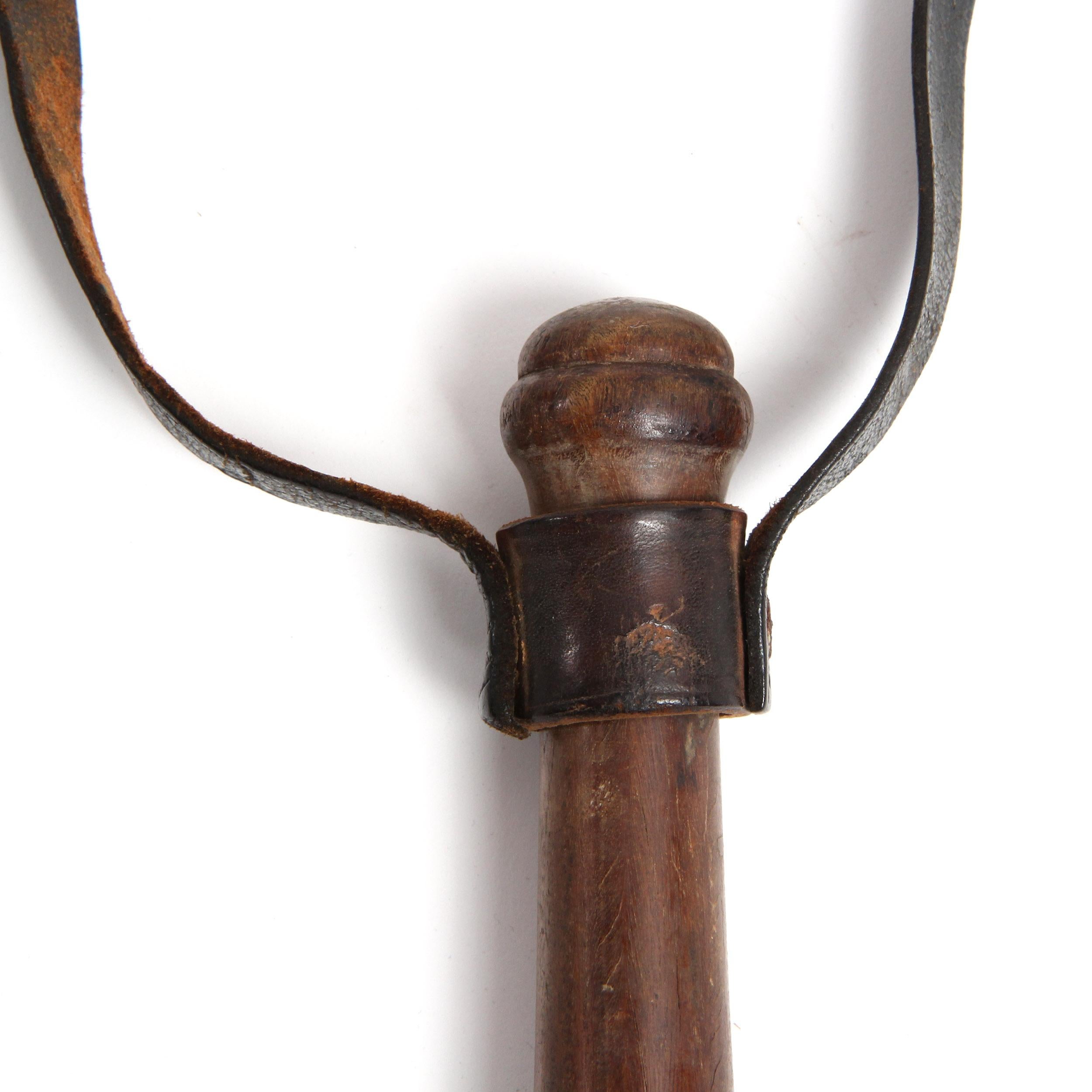 Leather Early 20th Century Lignum Vitae Night Stick