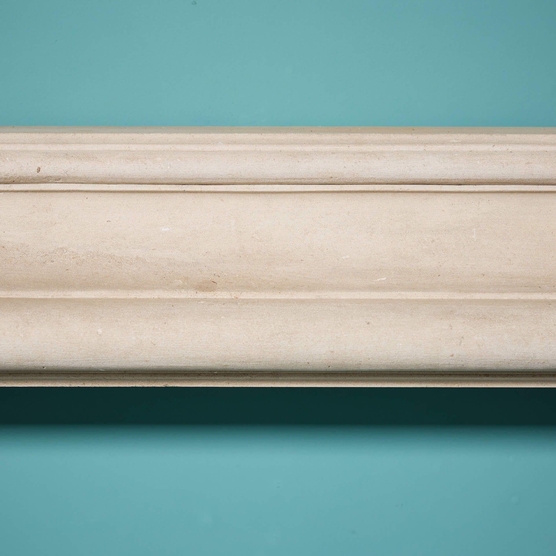 Early 20th Century Limestone Bolection Fire Mantel In Fair Condition For Sale In Wormelow, Herefordshire