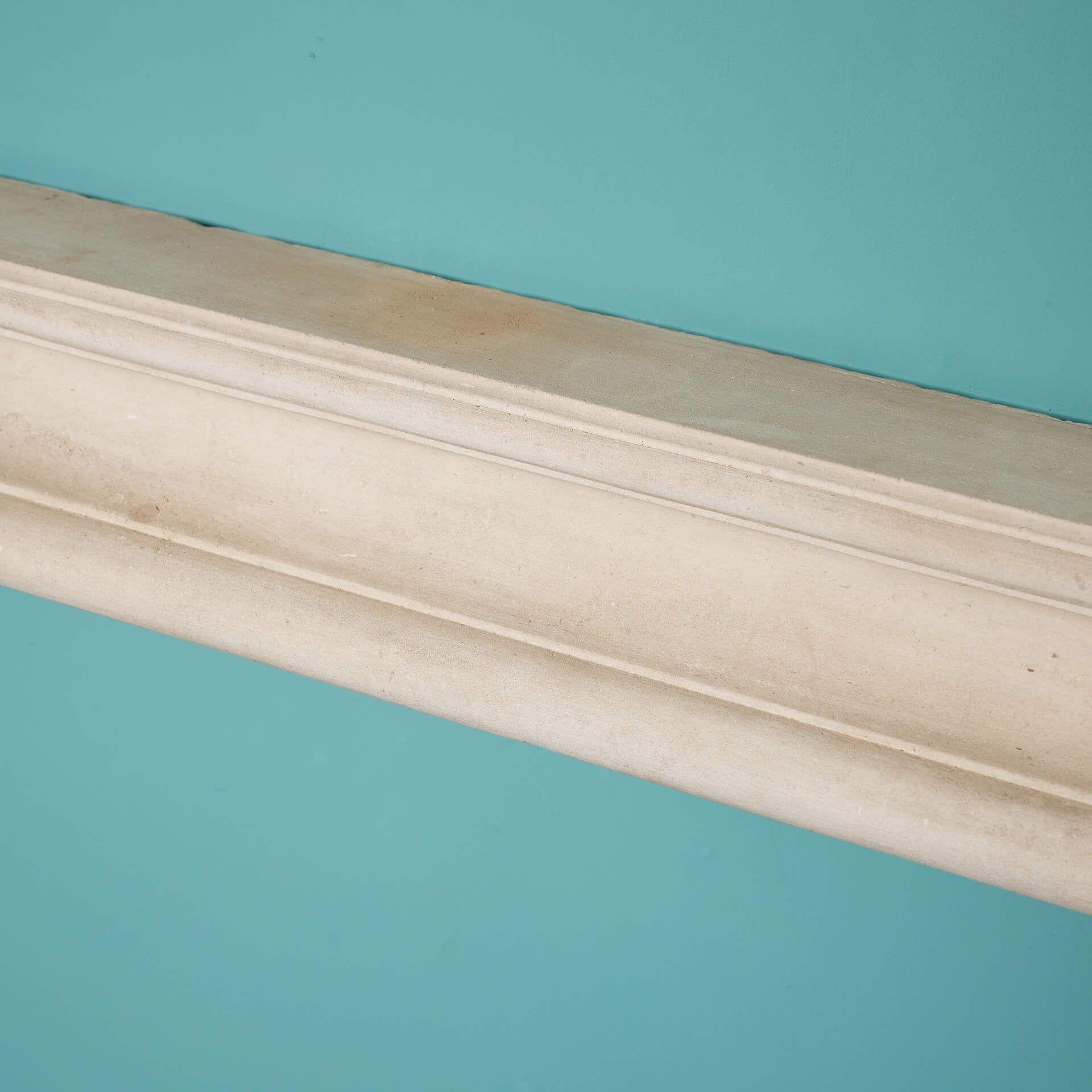 Early 20th Century Limestone Bolection Fire Mantel For Sale 1