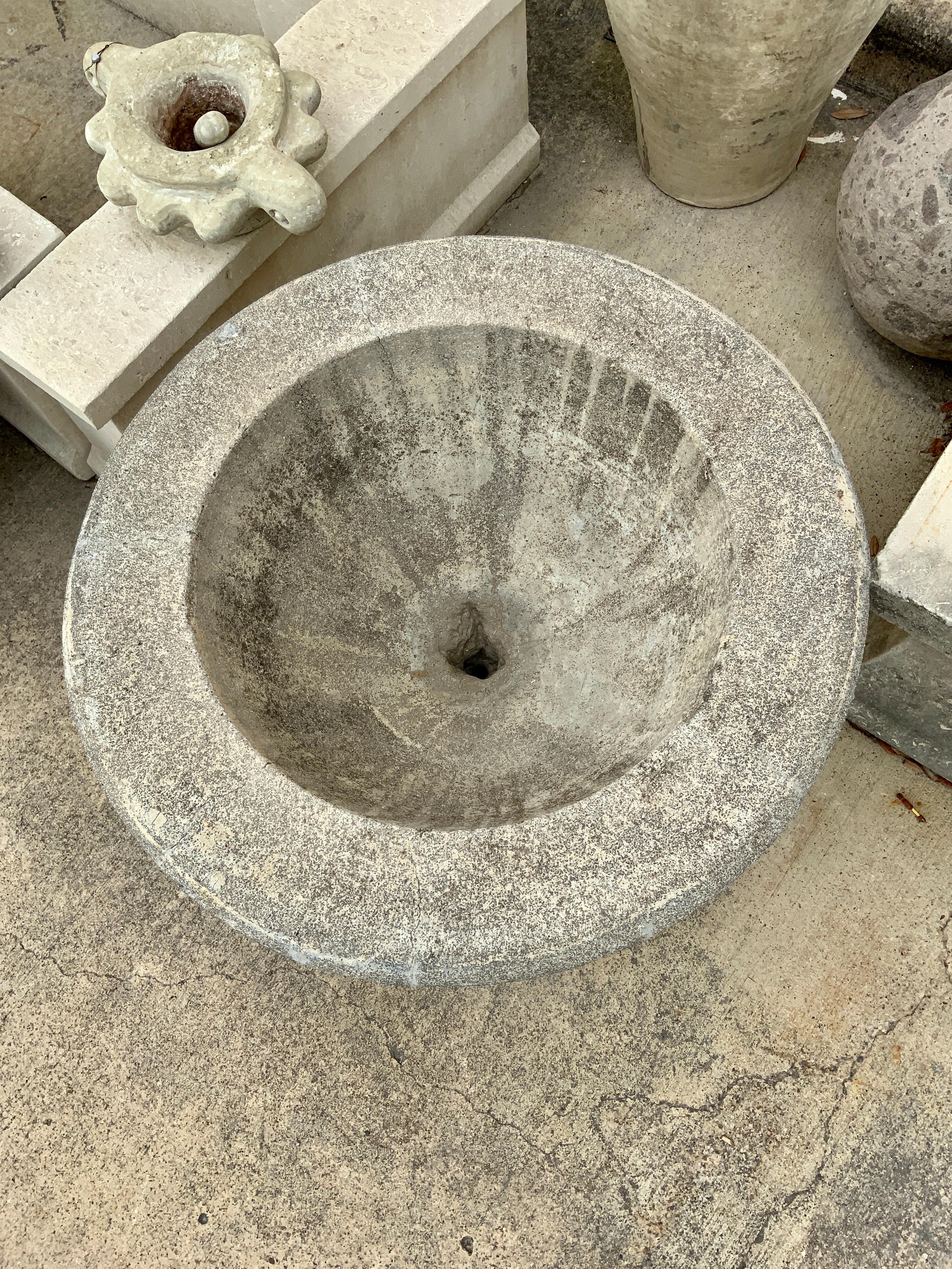 Early 20th Century Limestone Composite Planter from France In Good Condition In Dallas, TX