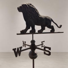 Early 20th Century Lion Weather Vane Copper Three-Dimensional, Italy