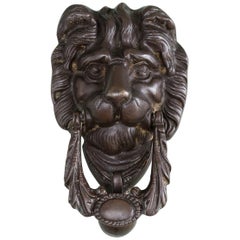 Antique Early 20th Century Lion’s Mask Knocker