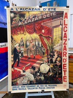 Early 20th Century Lithographic Poster, 'Alcazar d'été' , c. 1910