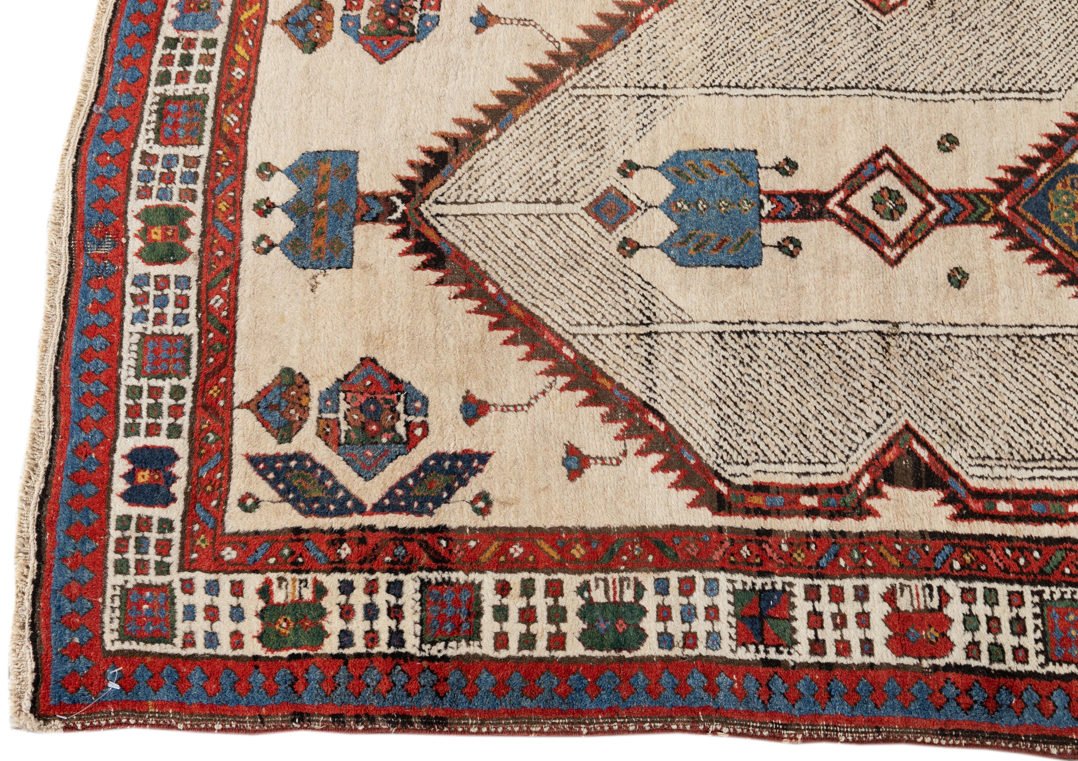 Early 20th century long Malayer runner, measures: 2'11