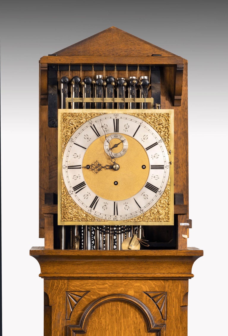 Early 20th Century Longcase Clock by Maples For Sale at 1stDibs