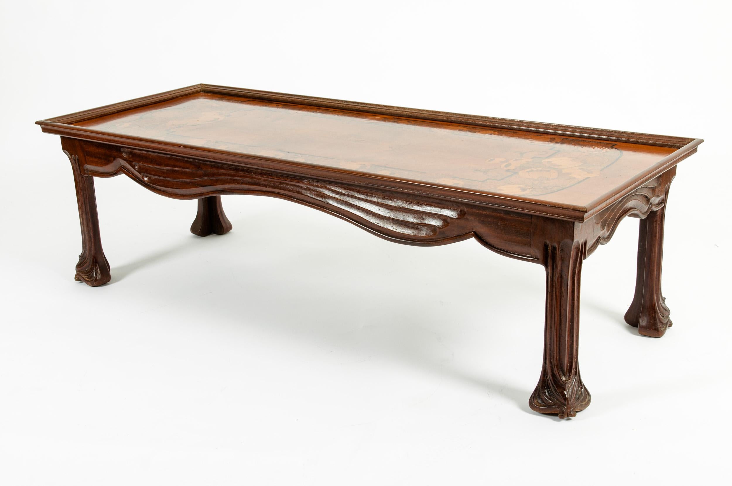 Early 20th Century Louis Majorelle Art Nouveau Coffee Table In Excellent Condition In Tarry Town, NY