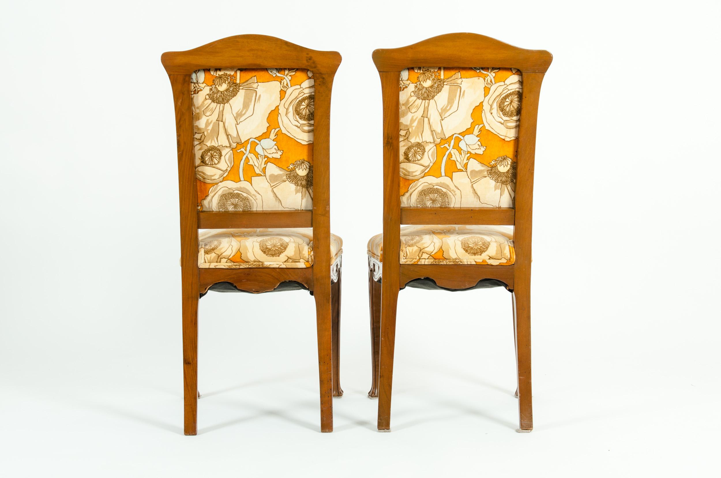 Early 20th Century Louis Majorelle Pair Side Chair 4