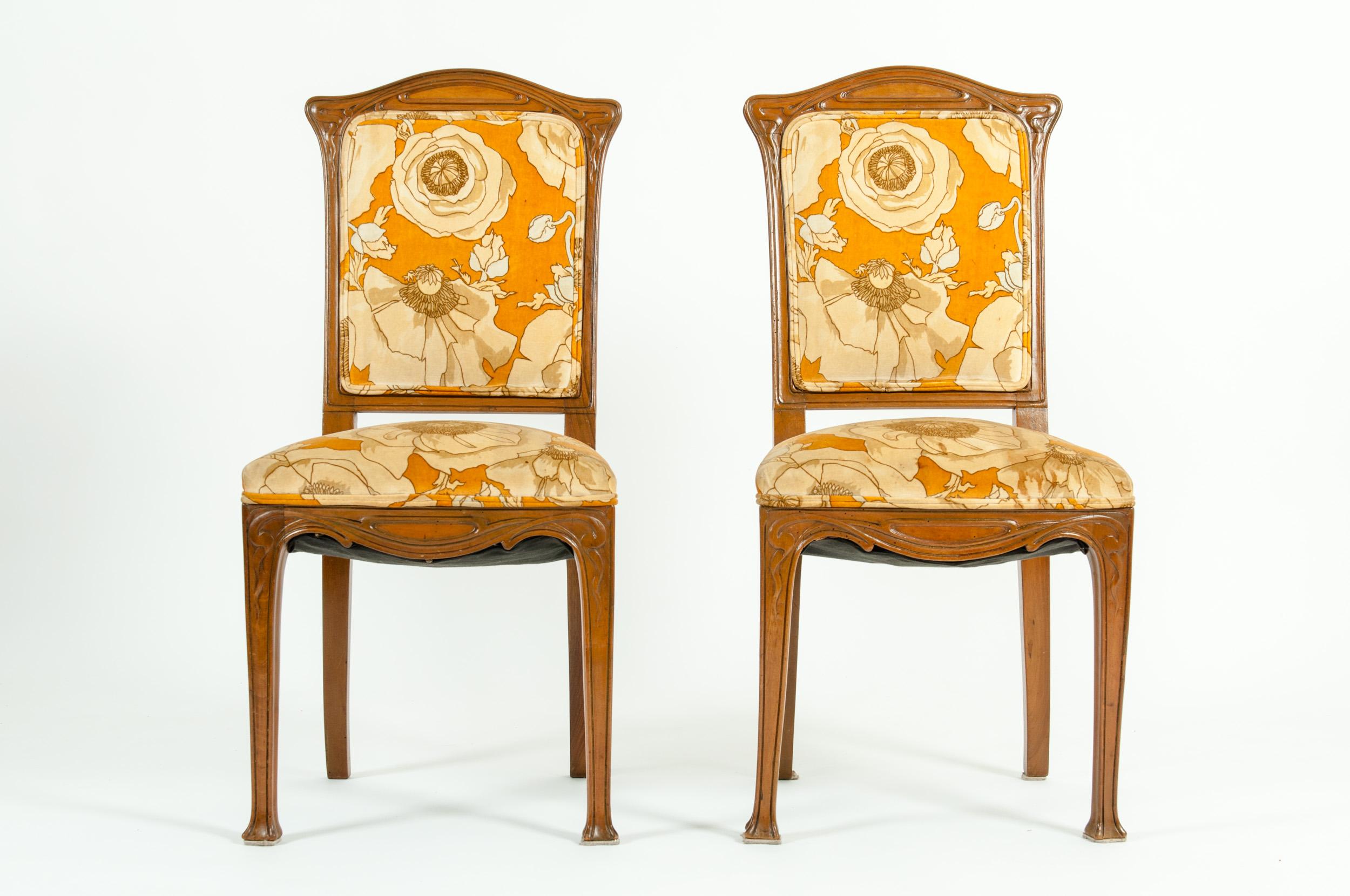 Early 20th Century Louis Majorelle Pair Side Chair 5