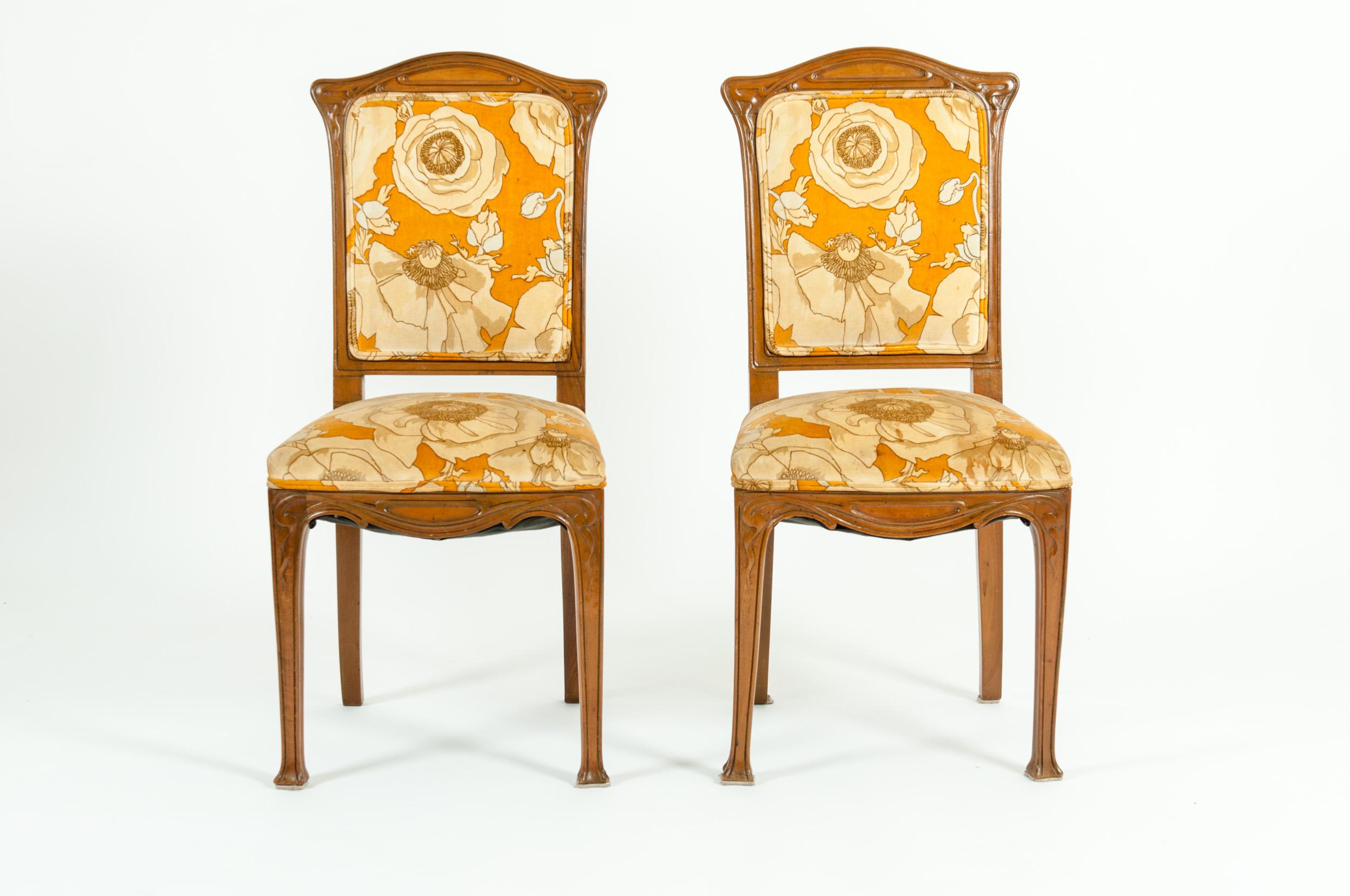 French Early 20th Century Louis Majorelle Pair Side Chair