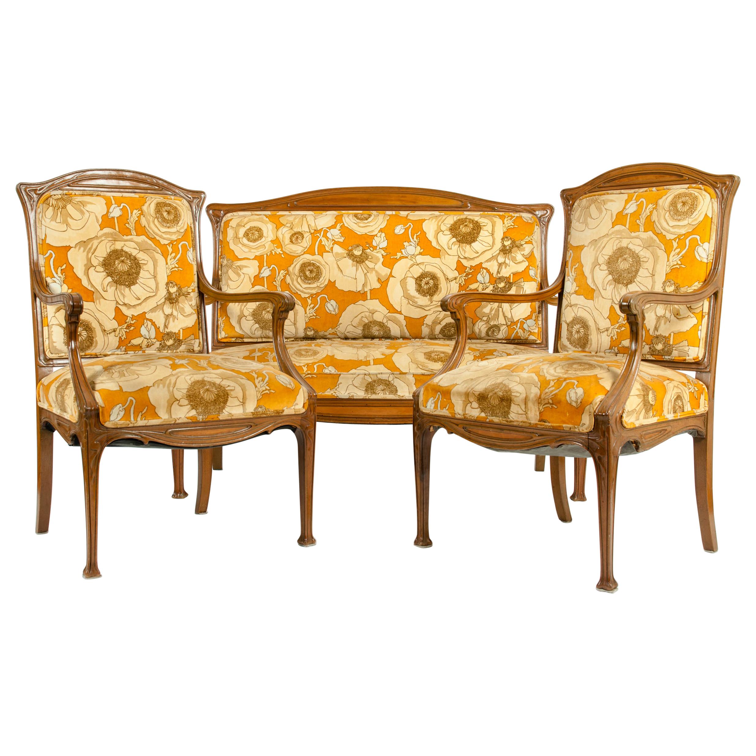 Early 20th Century Louis Majorelle Three-Piece Seating Set