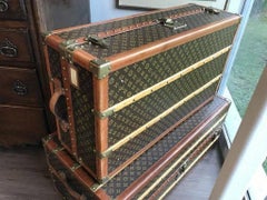 Early 20th Century Louis Vuitton "Malle Vuitton" Steamer Wardrobe Trunk