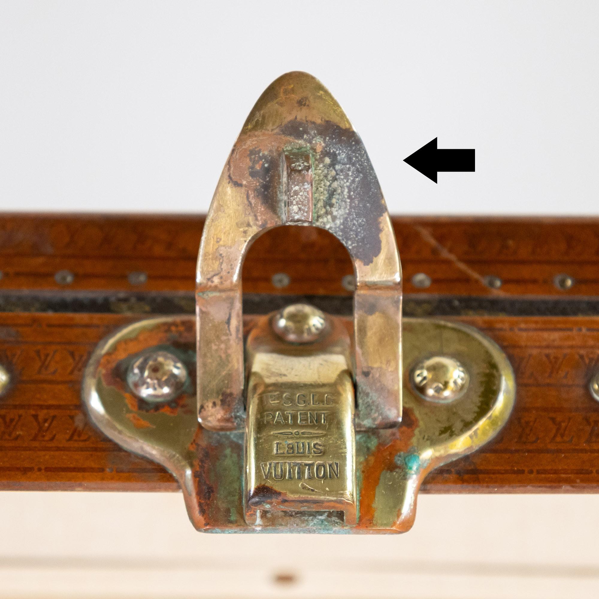 Fatto a mano Valigetta Monogram Bisten Louis Vuitton dei primi del Novecento in vendita