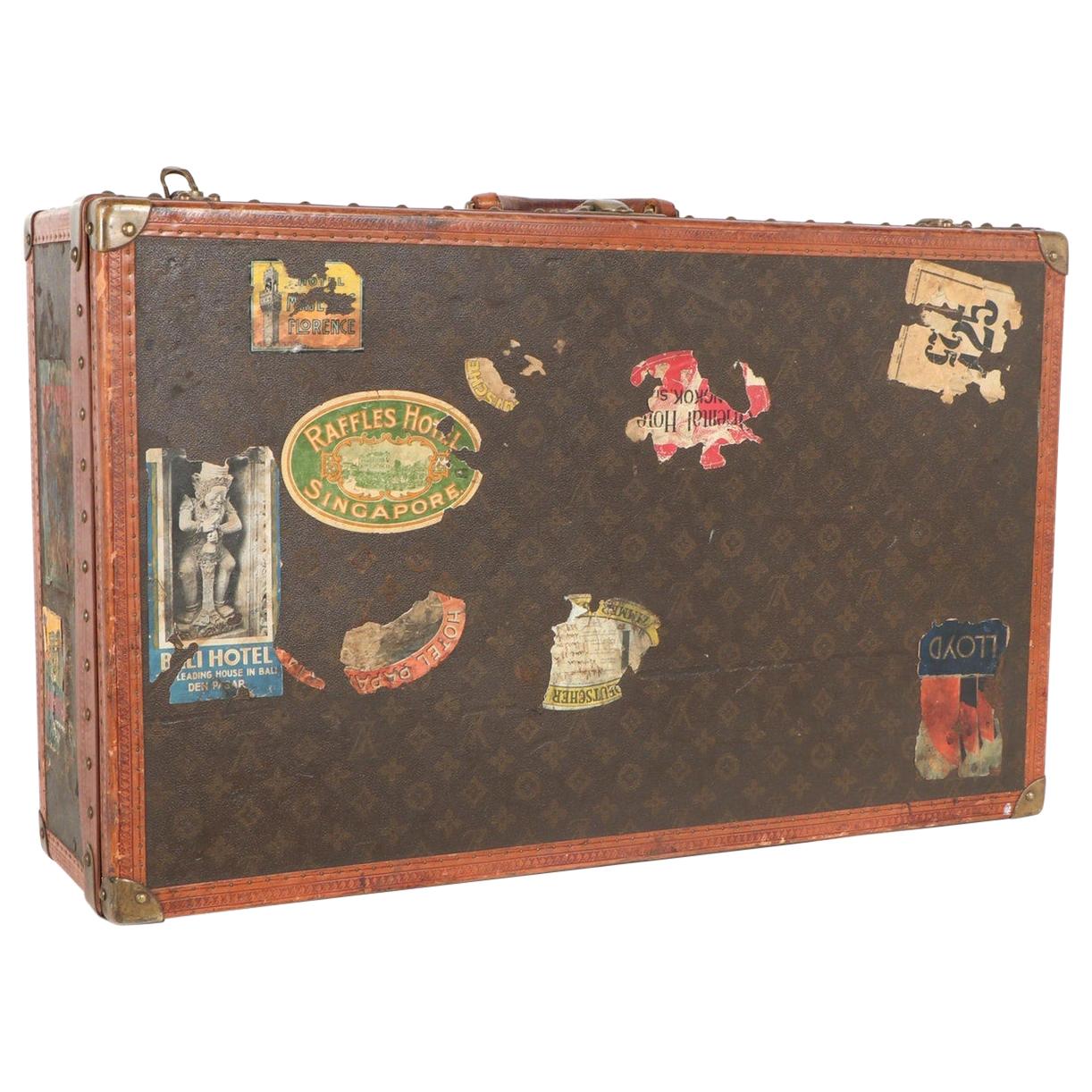Early 20th Century Louis Vuitton Paris Monogram Canvas Trunk, Travel Suitcase