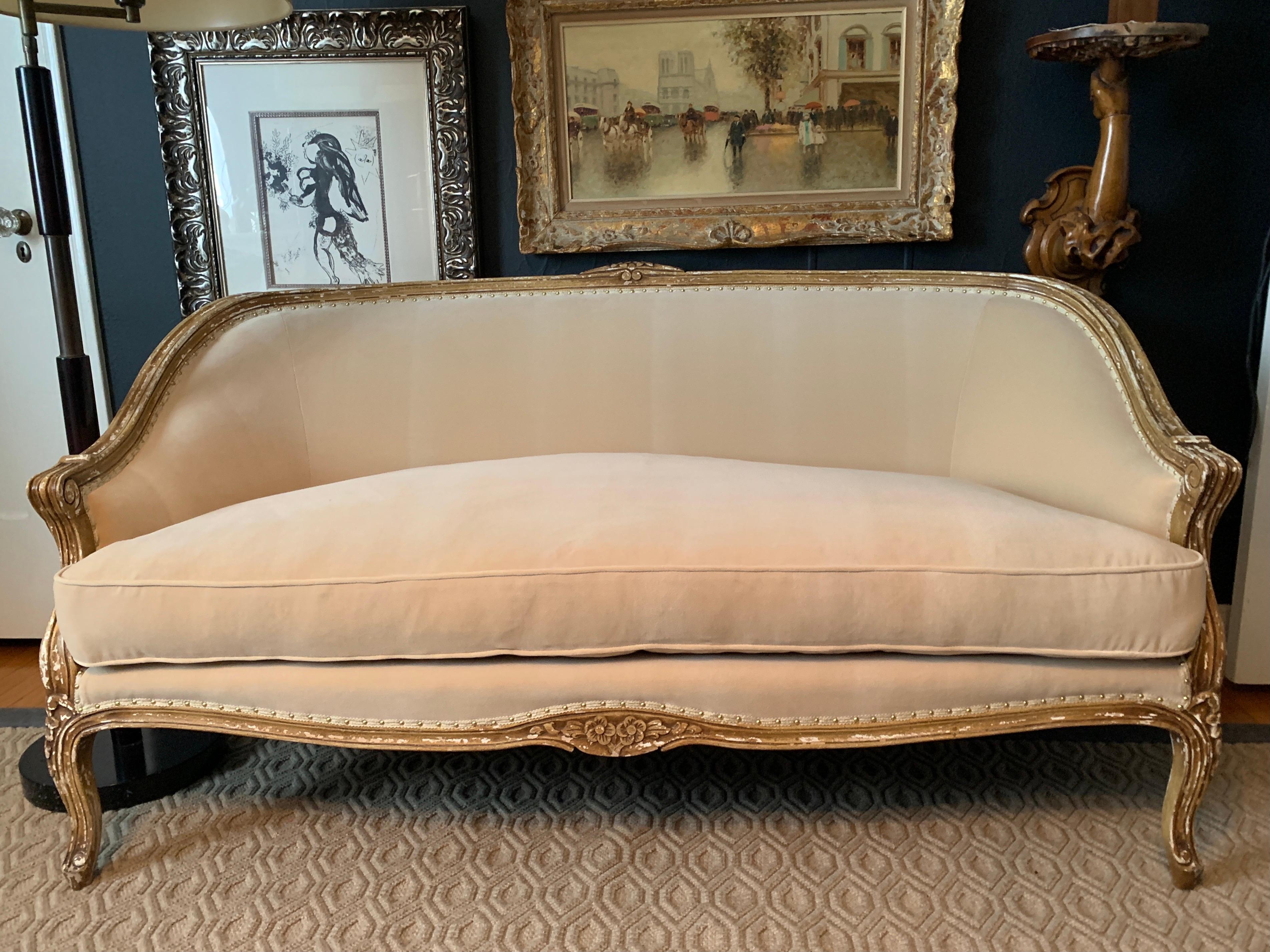 French Early 20th Century Louis XV Settee