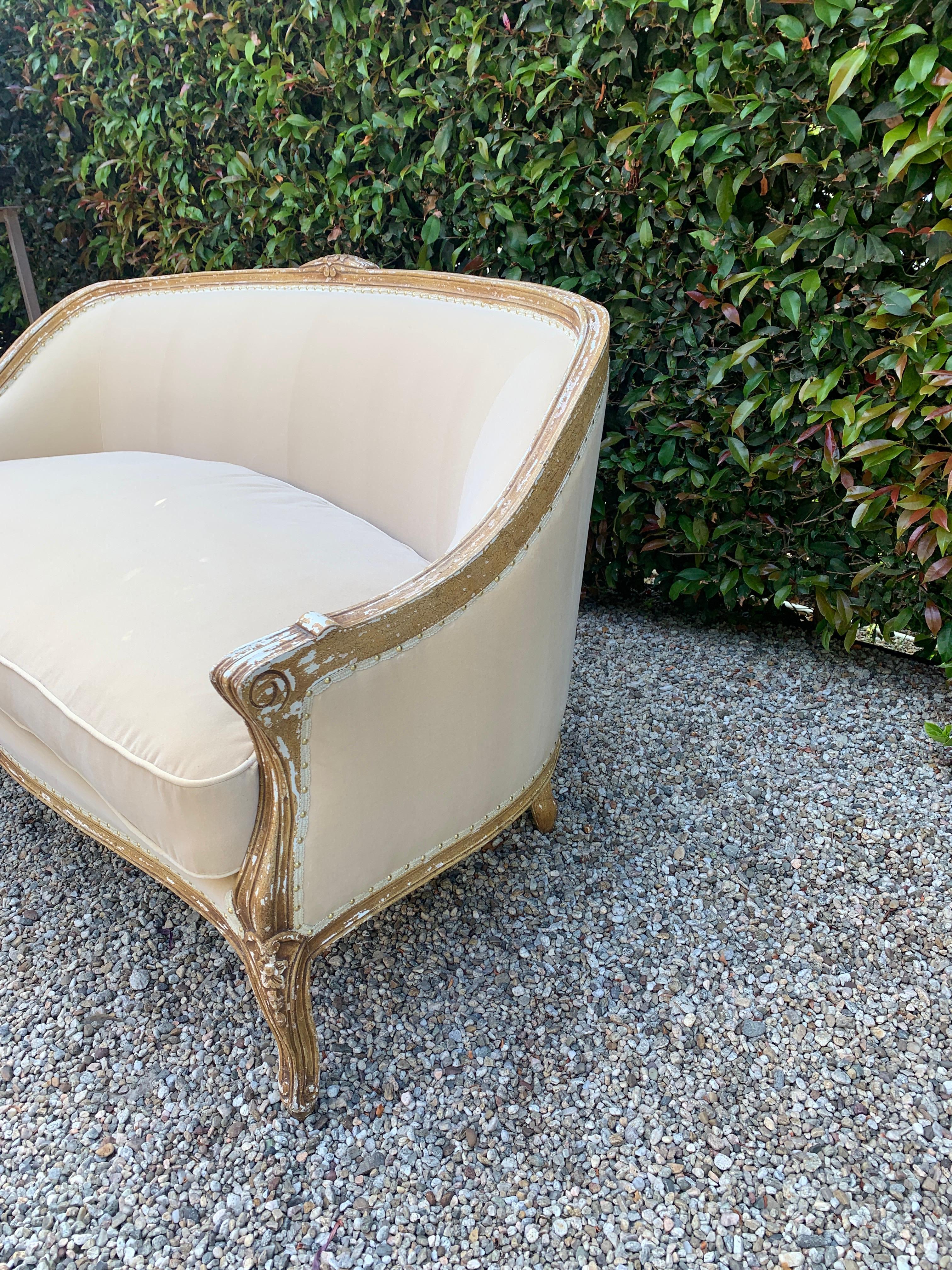 Carved Early 20th Century Louis XV Settee