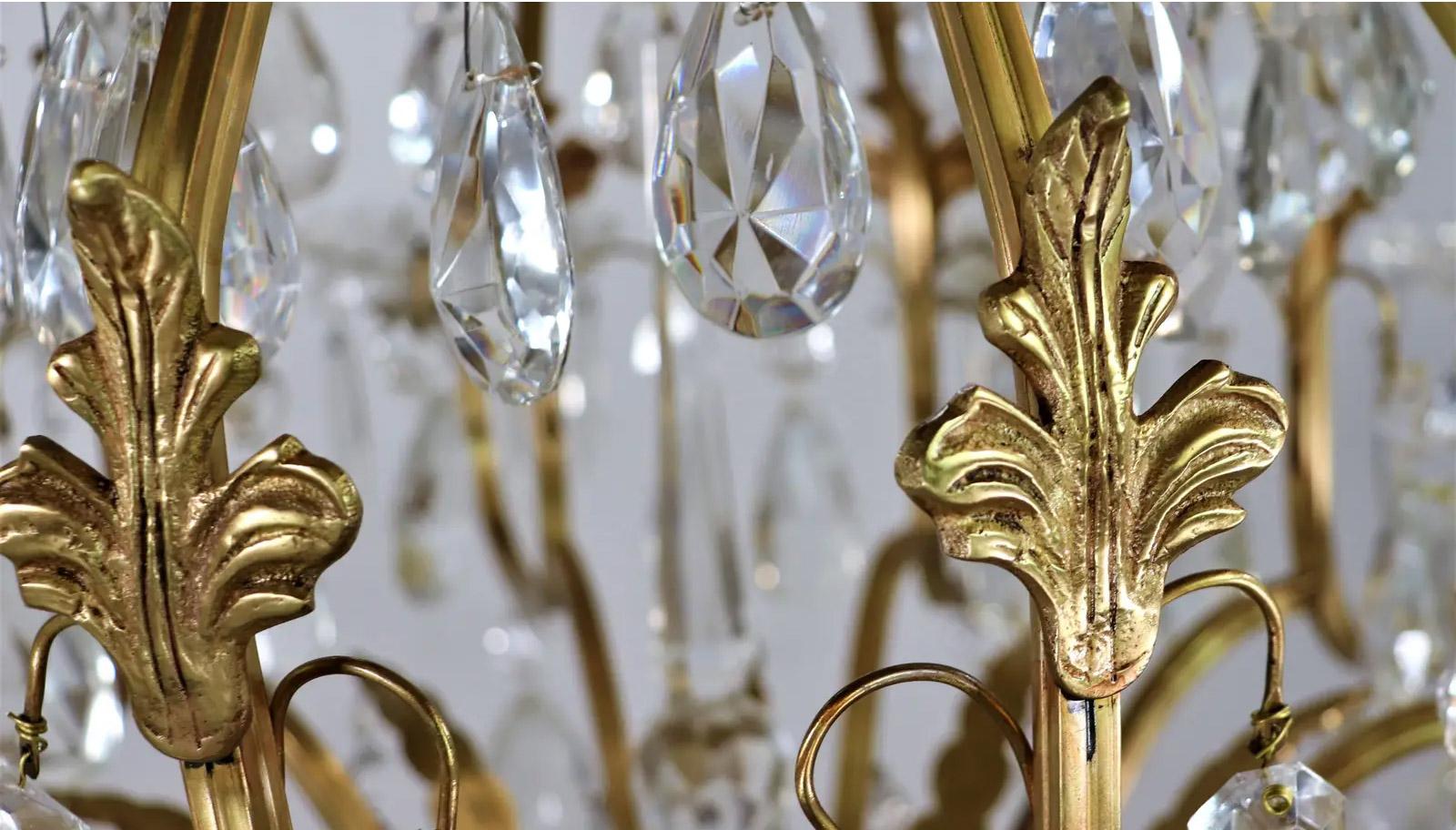Early 20th Century Louis XV Style Crystal Birdcage Chandelier 5