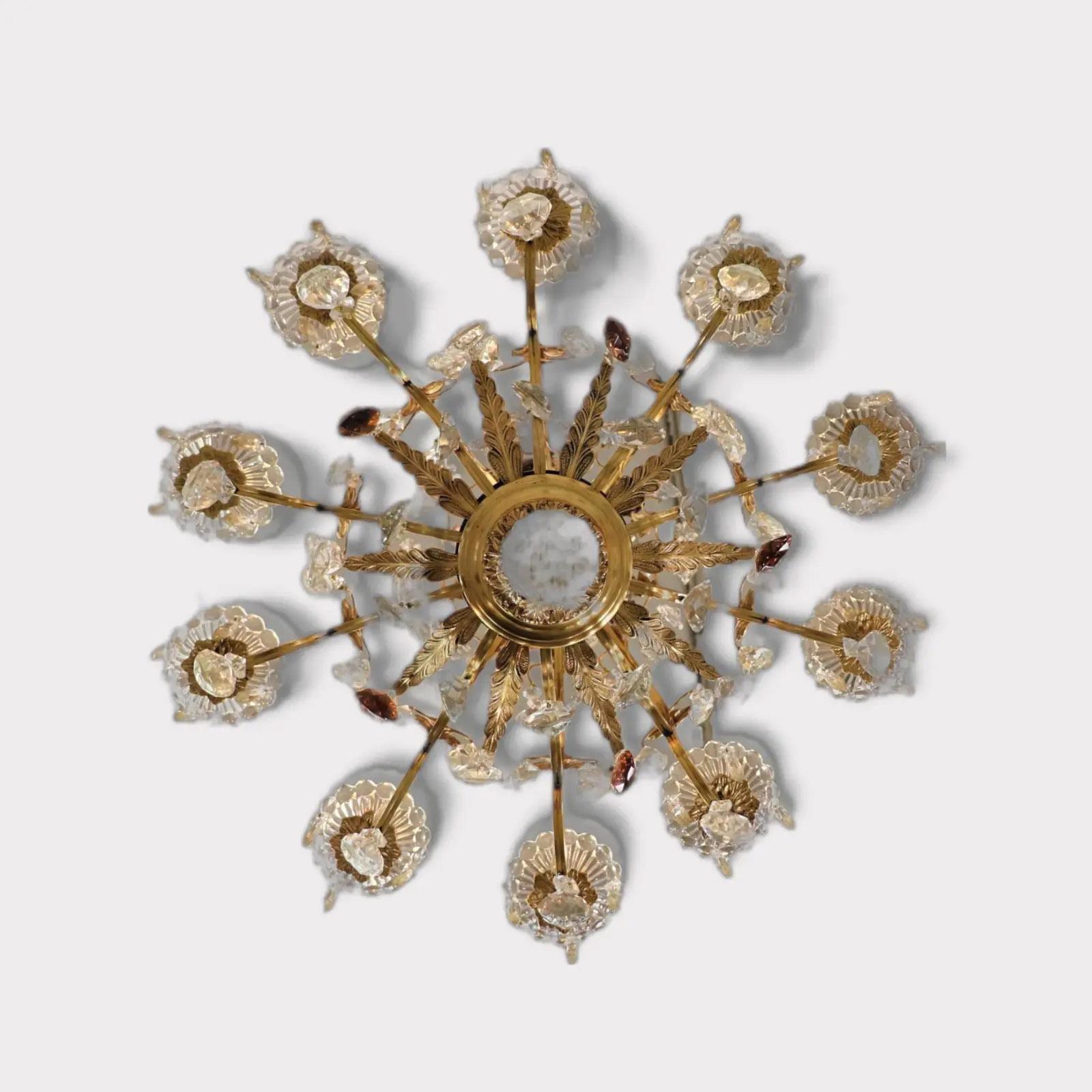 Early 20th Century Louis XV Style Crystal Birdcage Chandelier 1