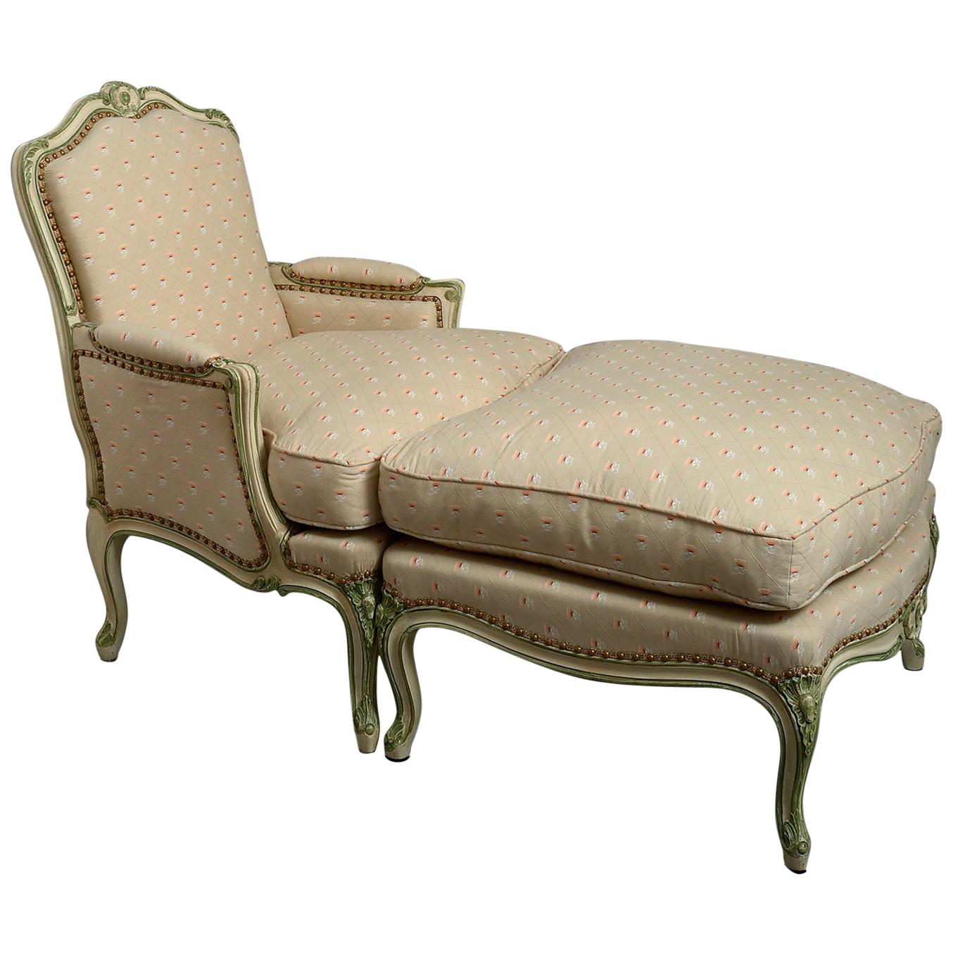 Early 20th Century Louis XV Style Chaise Lounge For Sale at 1stDibs