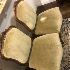 Early 20th Century Louis XV Style Walnut Carved Side Chairs – Set of 4