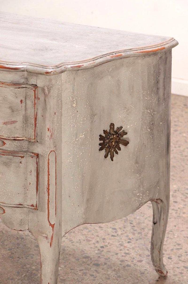 Early 20th Century Louis XV Style White Painted French Two Drawer Commode In Good Condition For Sale In Middleburg, VA