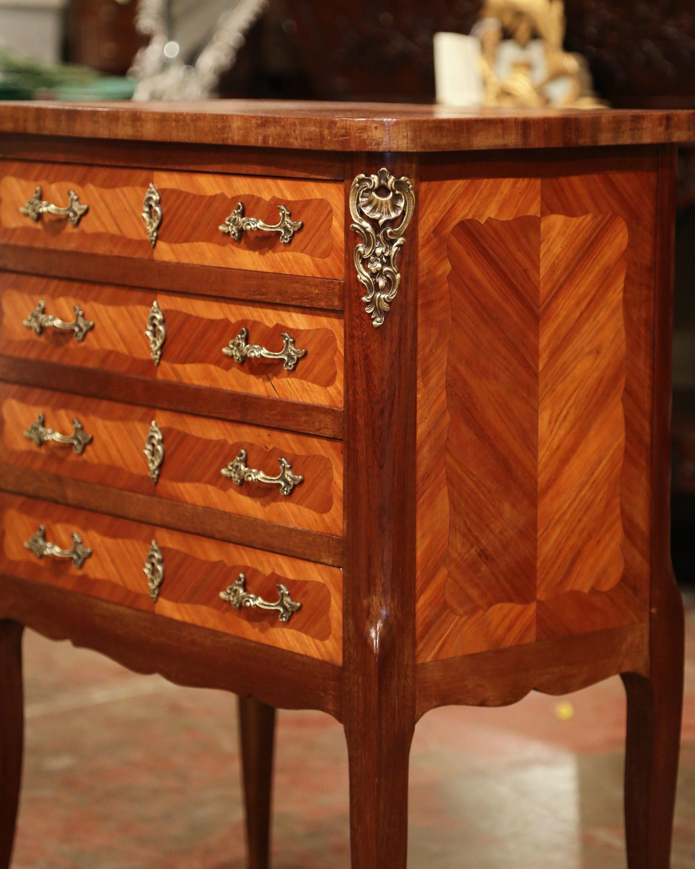 Early 20th Century Louis XV Walnut Marquetry Chest with Silverware, 145 Pieces 5