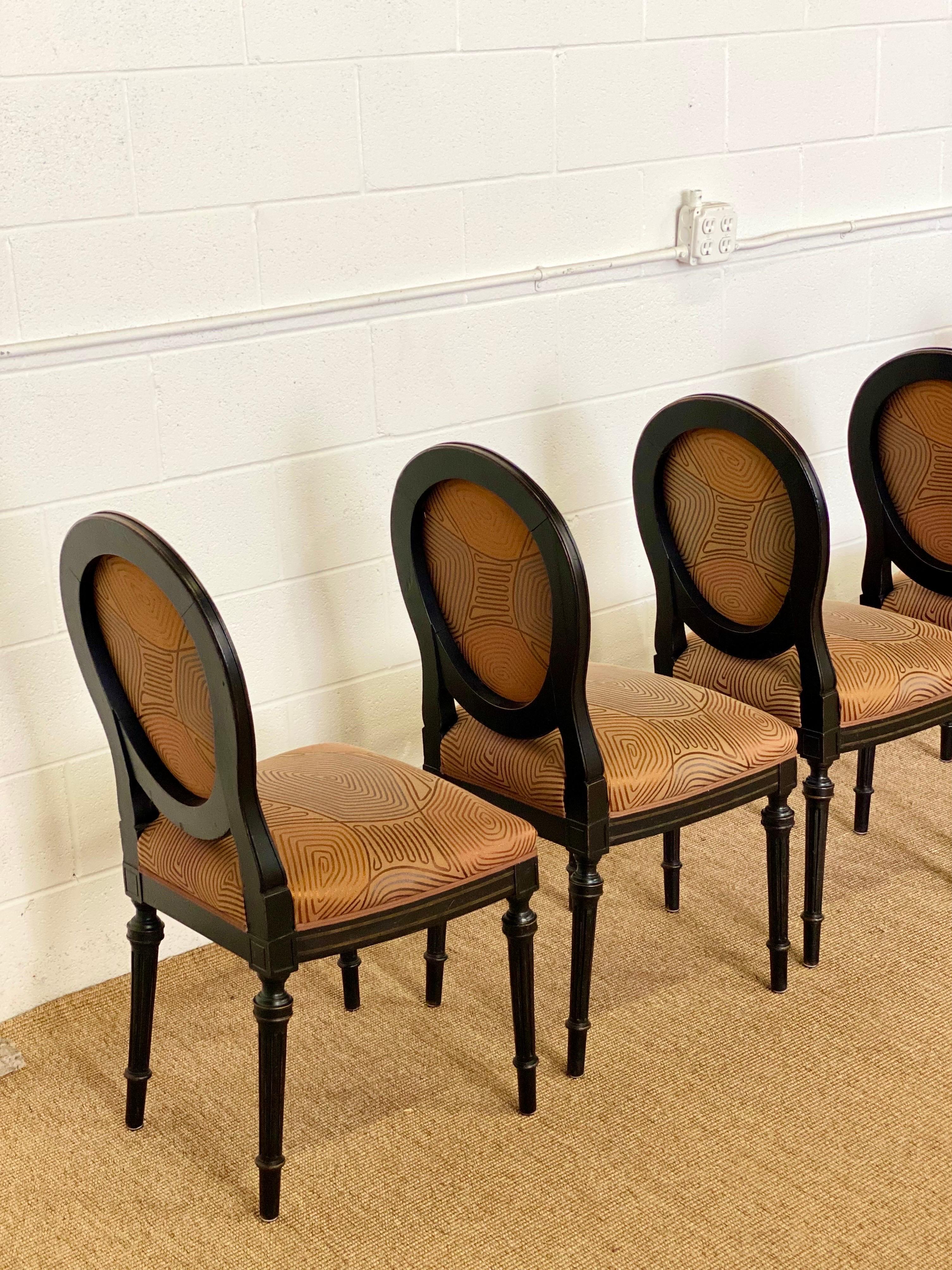 Early 20th Century Louis XVI Reupholstered Round Back Dining Chairs – Set of 6 For Sale 2