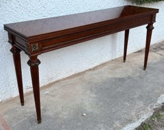 Early 20th Century Louis XVI Style Console Table with Brass Details