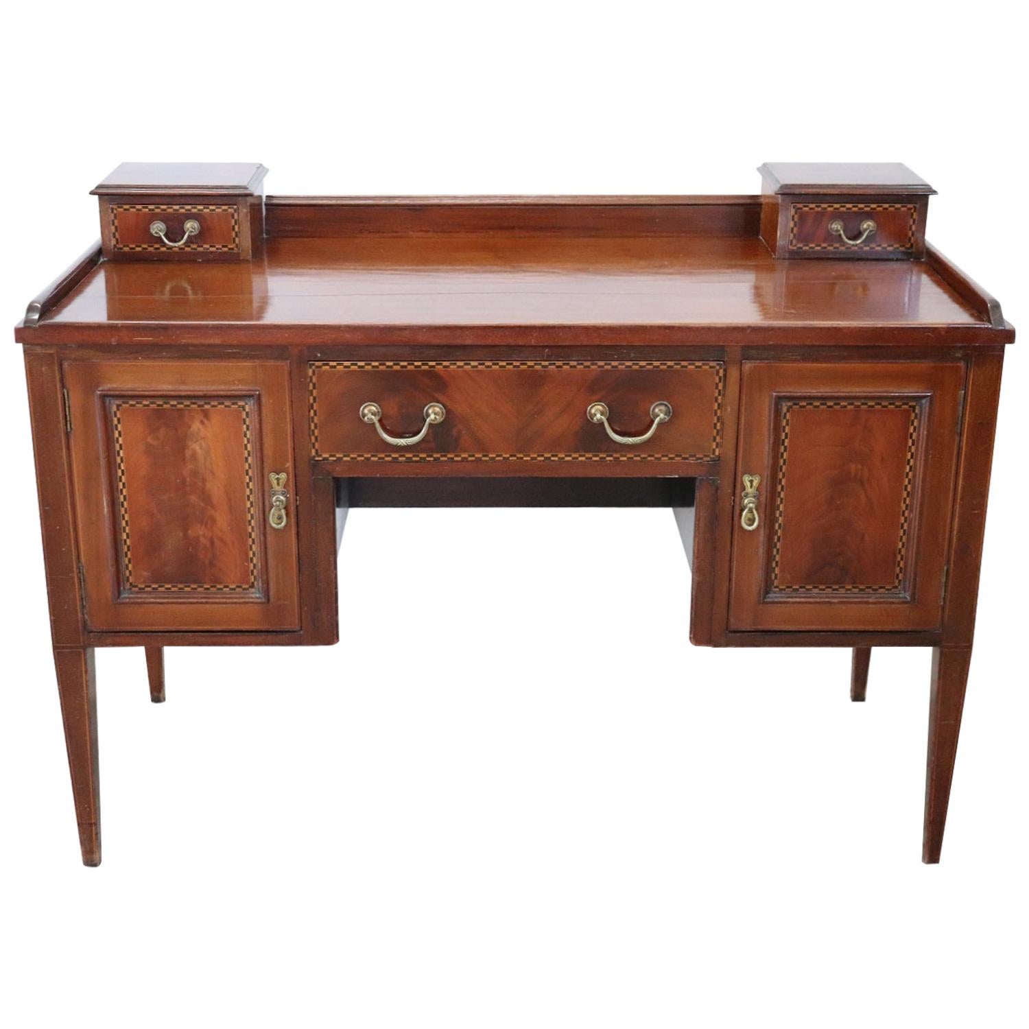 Early 20th Century Louis XVI Style Inlaid Mahogany Writing Desk