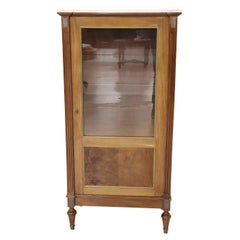 Early 20th Century Louis XVI Style Mahogany Vitrine with Marble Top